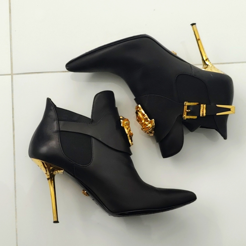 Versace Black Booties 39